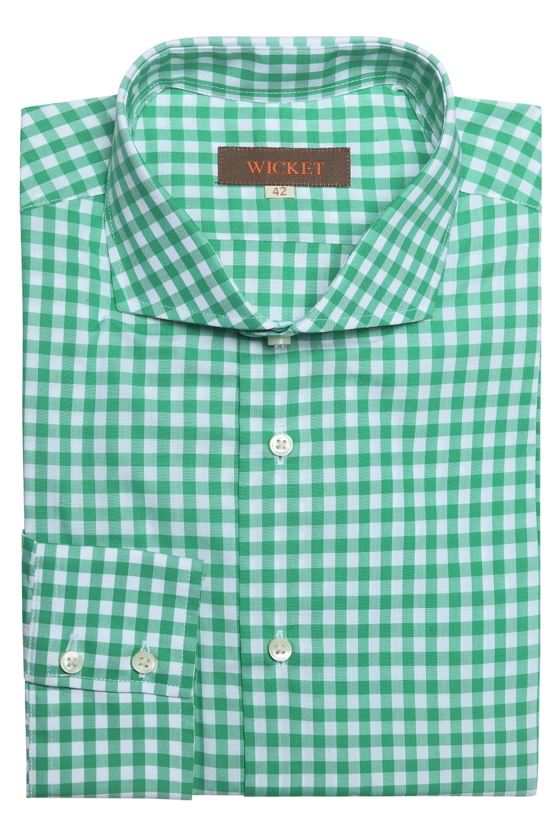 La Popeline de Coton Vichy Vert