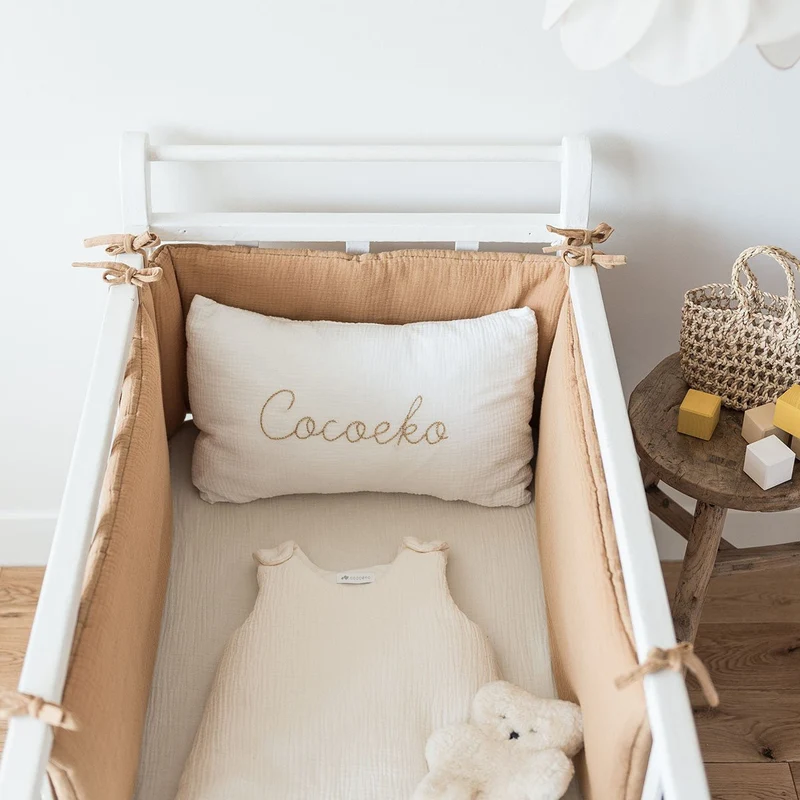 Tour de lit gaze de coton CAMEL