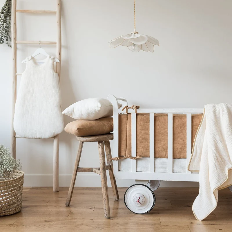 Tour de lit gaze de coton CAMEL