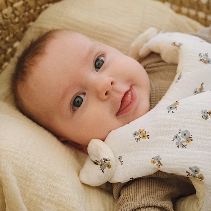 Drap housse bébé gaze de coton ECRU