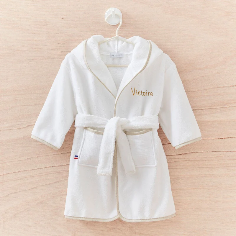 Peignoir enfant personnalisé BLANC & LIN