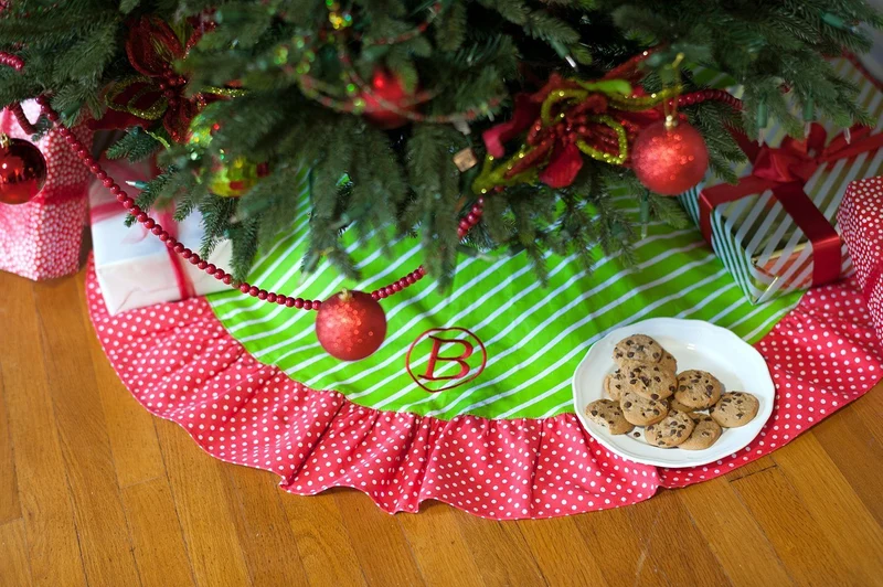 Merry & Bright Tree Skirt - Personalized