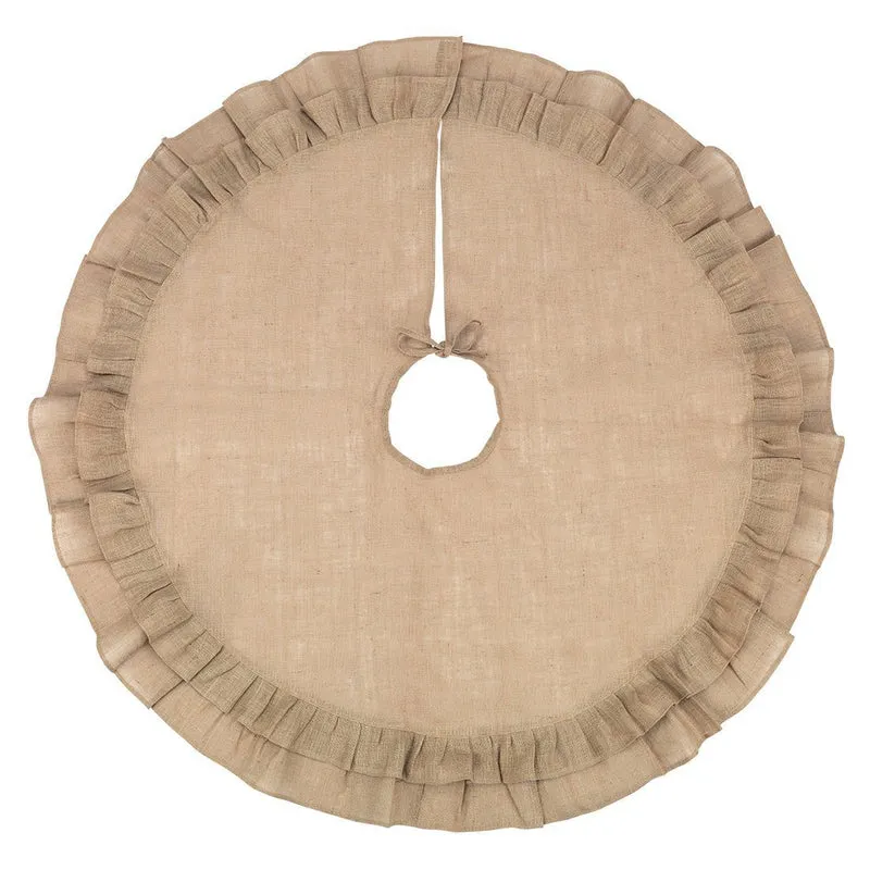 Burlap Ruffle Tree Skirt - Personalized