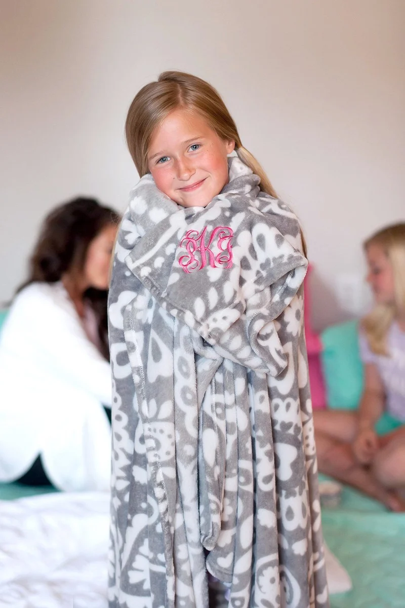 Parker Paisley Plush Blanket - Personalized