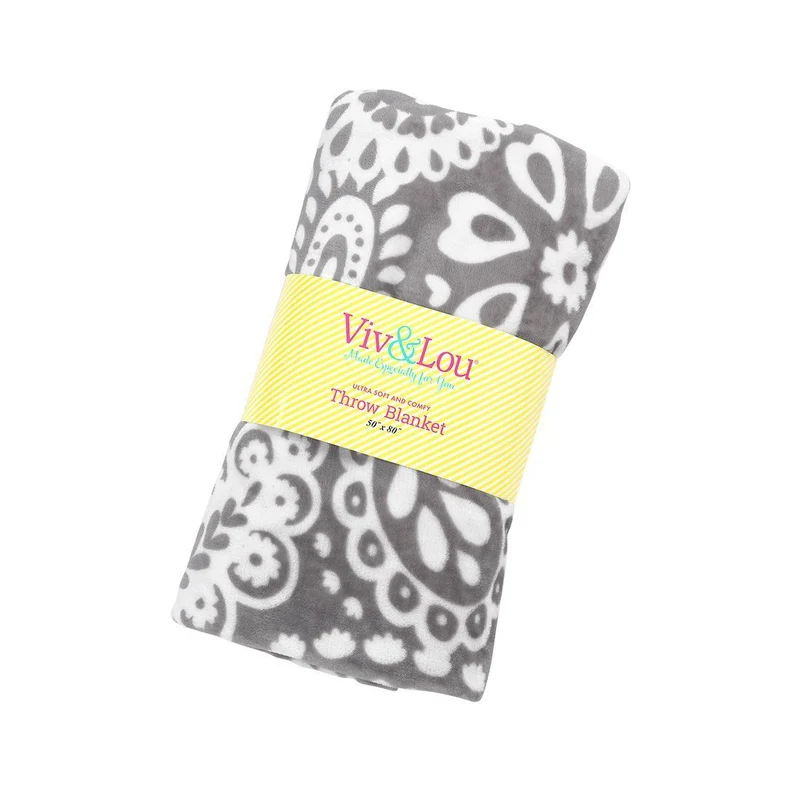 Parker Paisley Plush Blanket - Personalized
