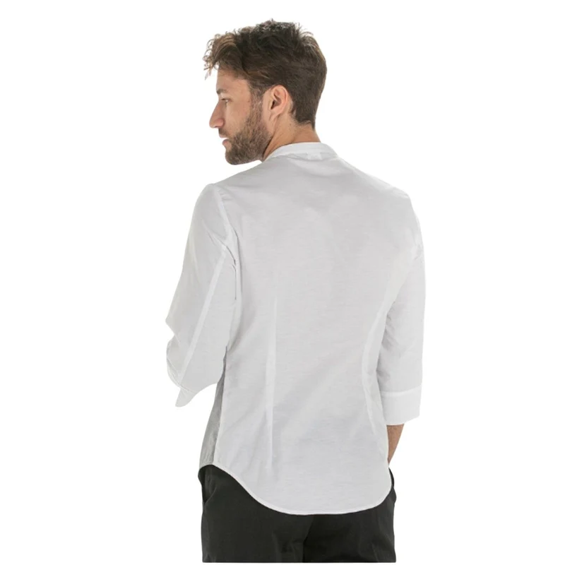 Camisa Chico Manga 3/4 Combinado Gris