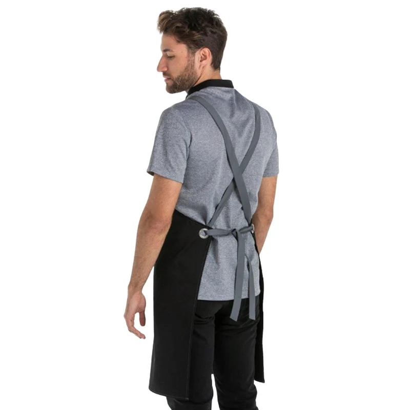 Delantal Peto Unisex Bolsillos Negro