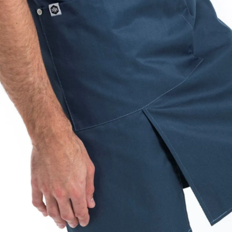 Delantal Peto Unisex Bolsillos Azul Petróleo