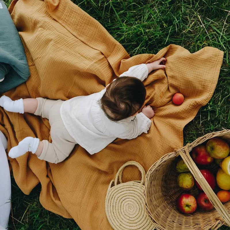 Maxi lange en gaze de coton CAMEL