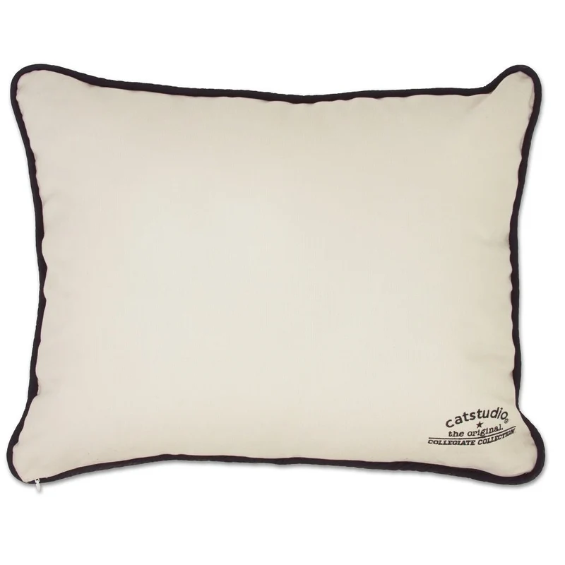 Harvard University Embroidered CatStudio Pillow