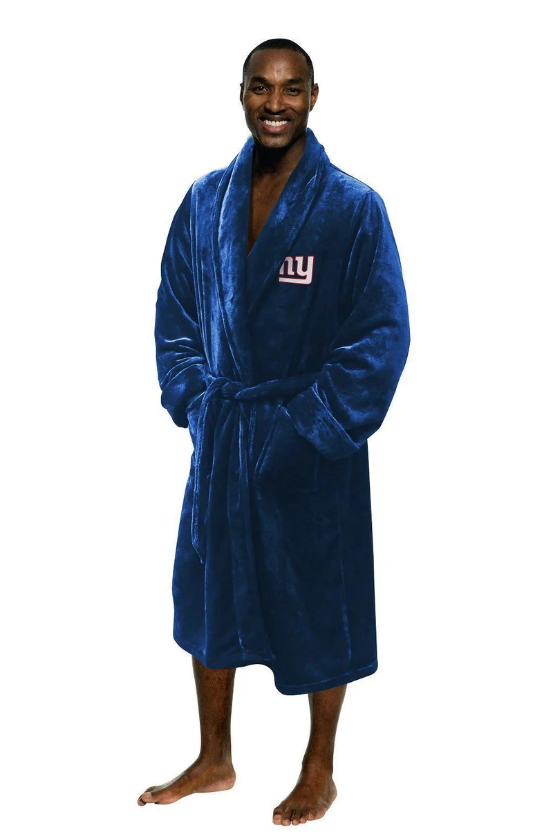 New York Giants Men's Silk Touch Plush Bath Robe