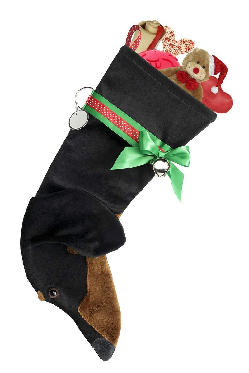 Dachshund (Black & Tan) Christmas Stocking
