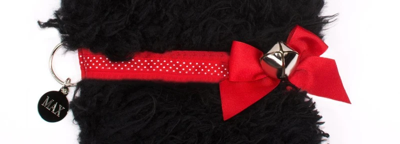 "Curly" Black Dog Christmas Stocking