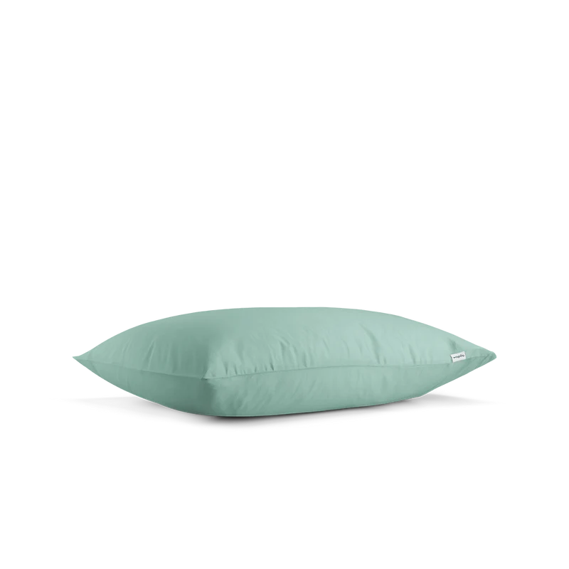 2 taies d'oreiller en satin de coton bio