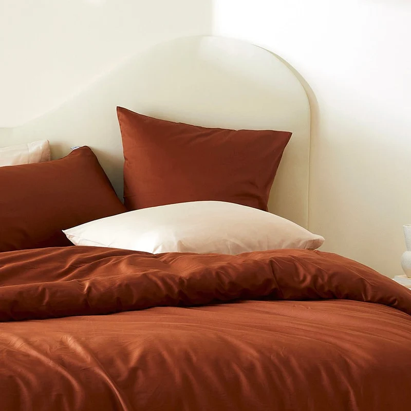 2 taies d'oreiller en satin de coton bio