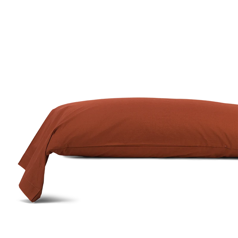 La taie de traversin en percale de coton bio