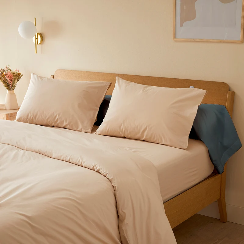 La taie de traversin en percale de coton bio