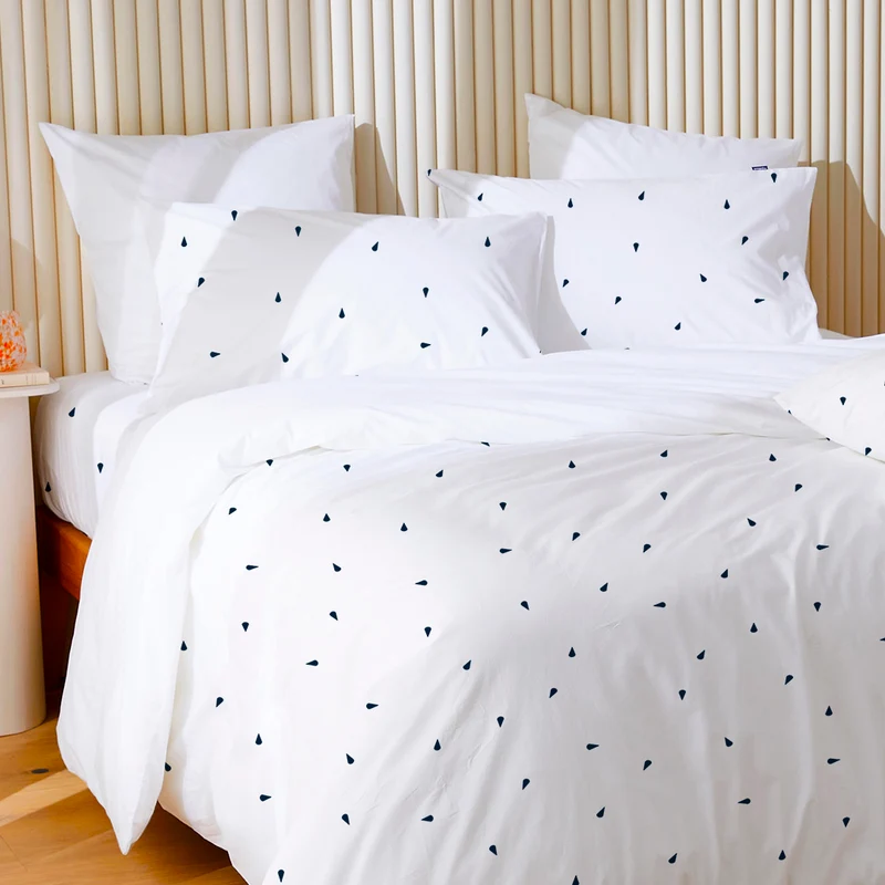 La housse de couette en percale de coton bio