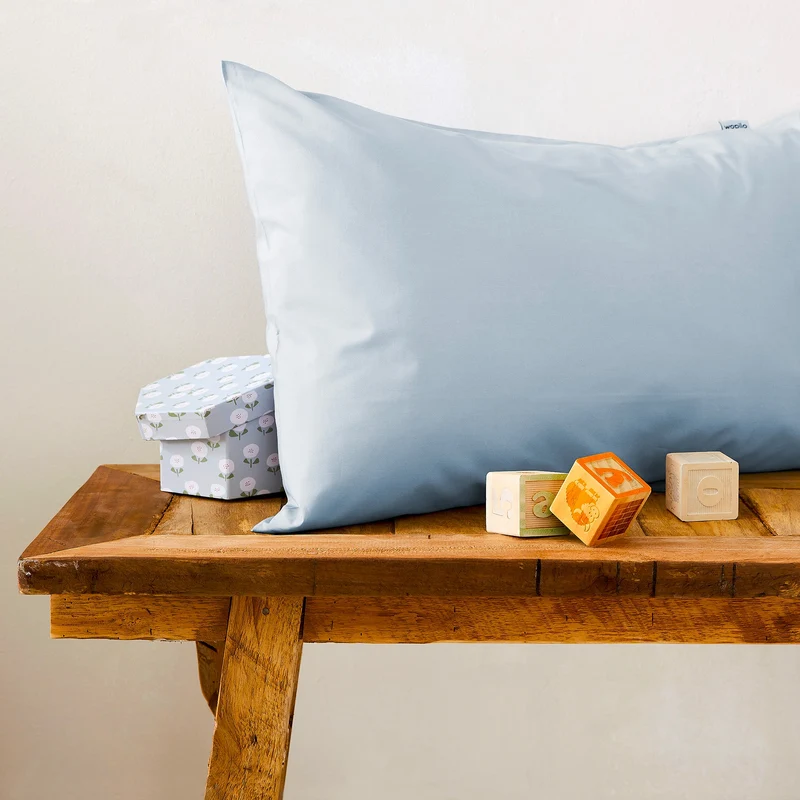 Taie d'oreiller enfant en percale de coton bio