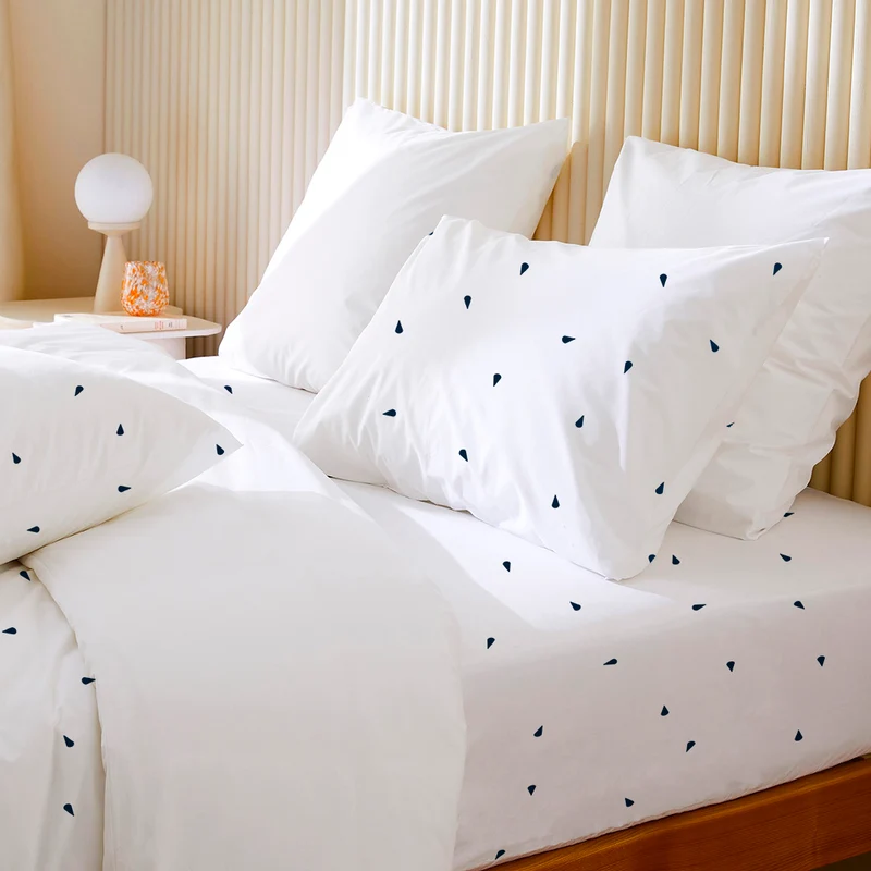 Le drap-housse en percale de coton bio