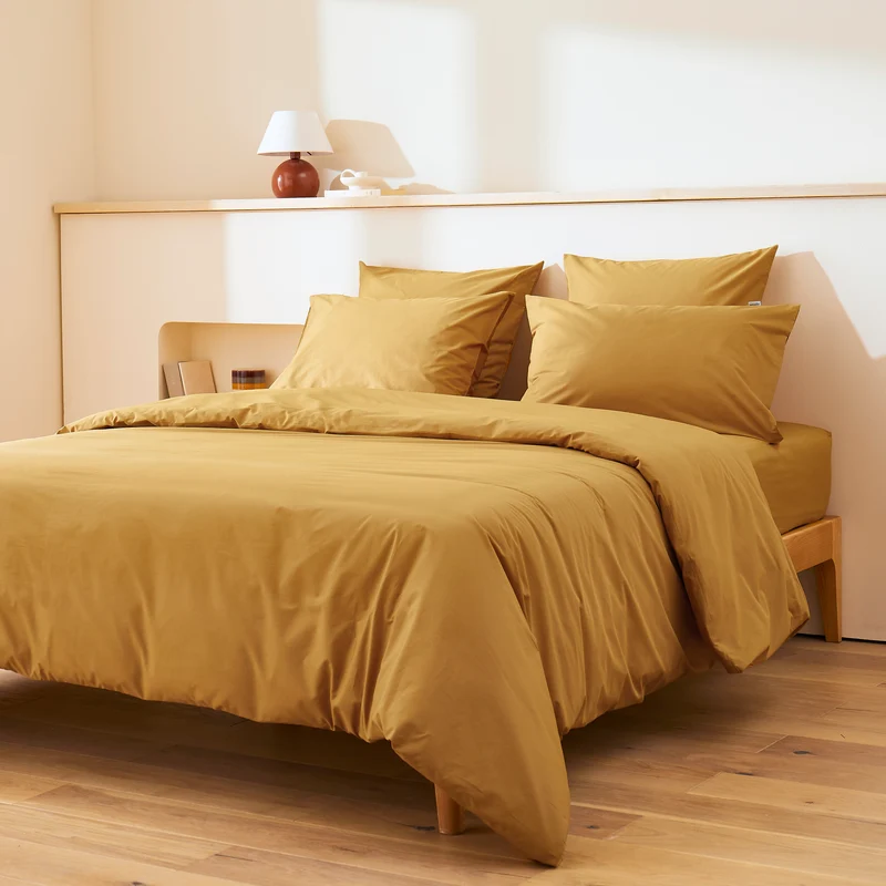 Le drap-housse en percale de coton bio