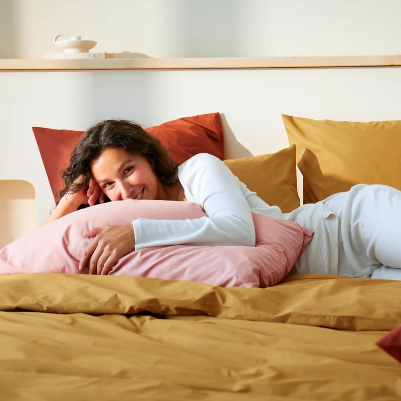 Le drap-housse en percale de coton bio