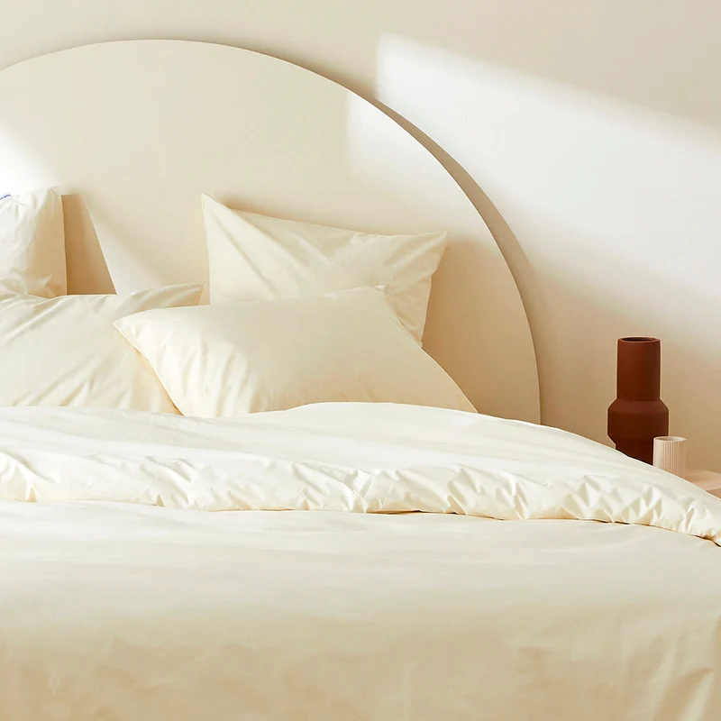 La taie d'oreiller en percale de coton bio