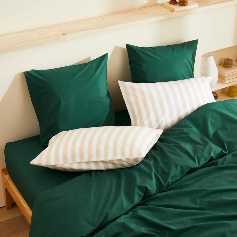 La taie d'oreiller en percale de coton bio