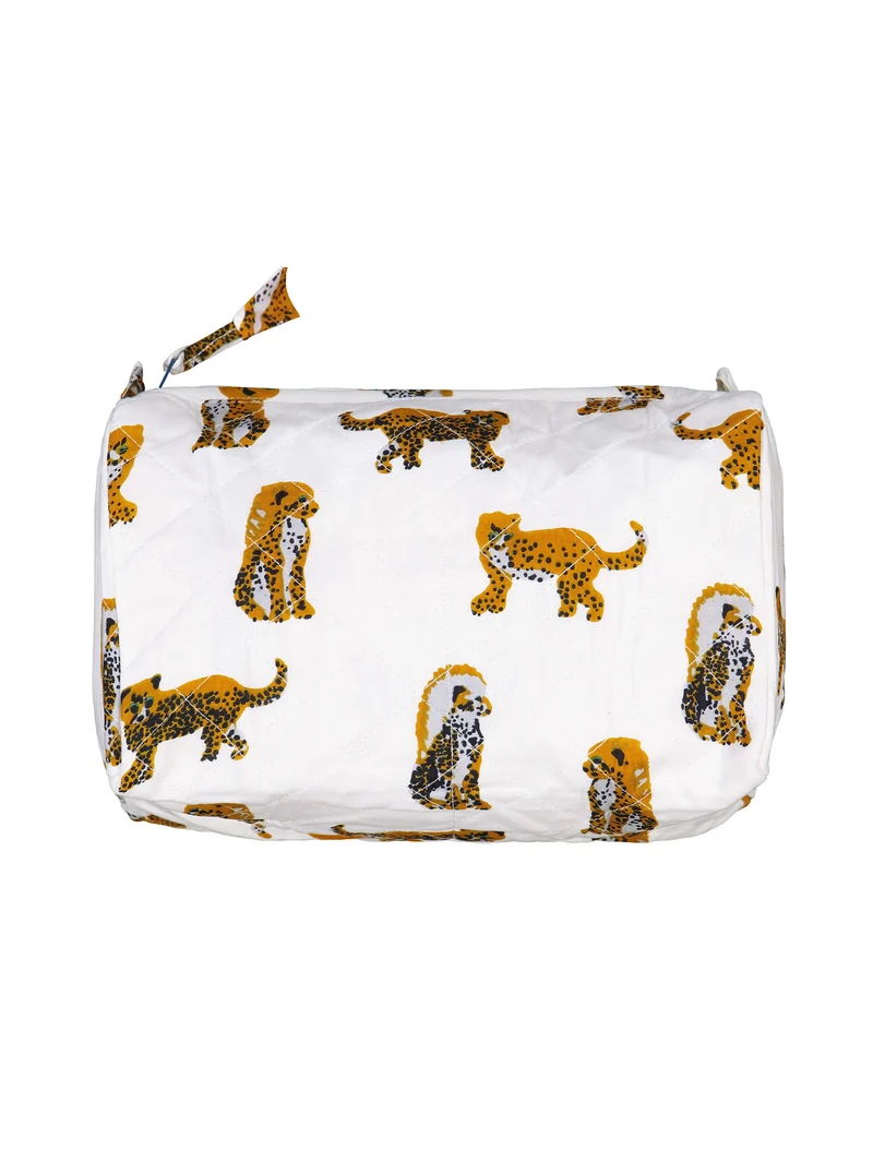 Trousse de toilette matelassée ronde