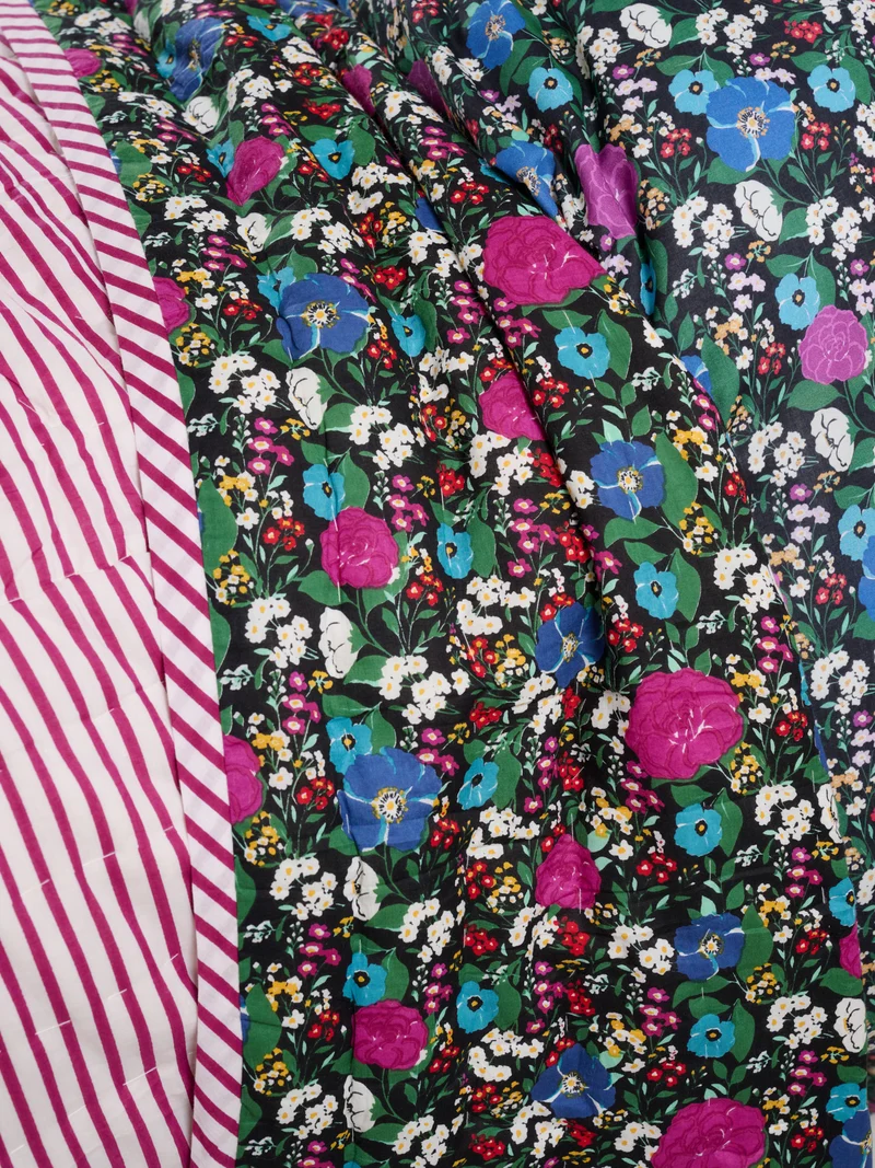Plaid matelassé réversible