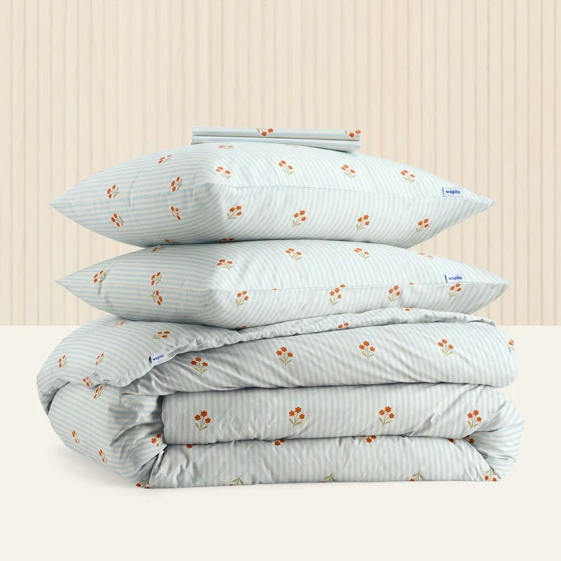 La parure de lit en percale de coton bio
