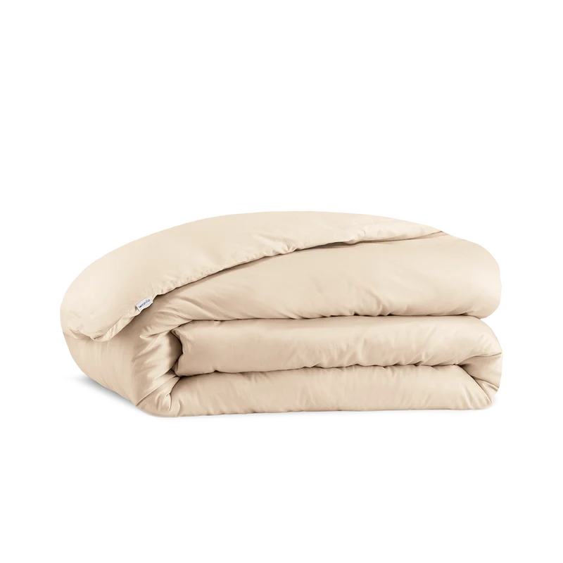 La housse de couette en satin de coton bio