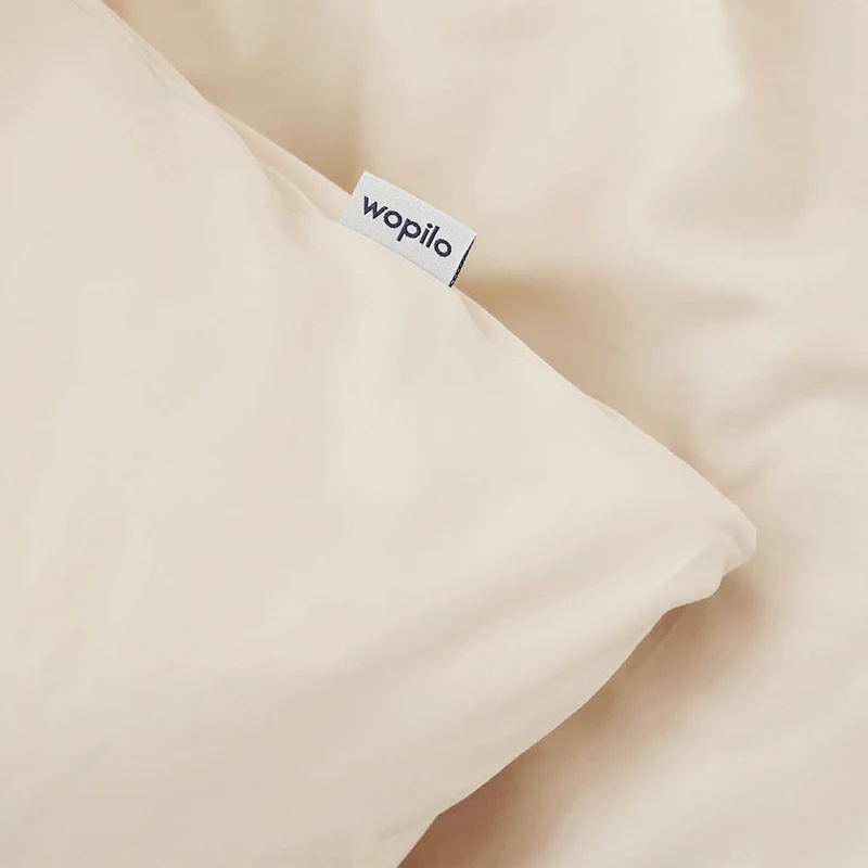 La housse de couette en satin de coton bio