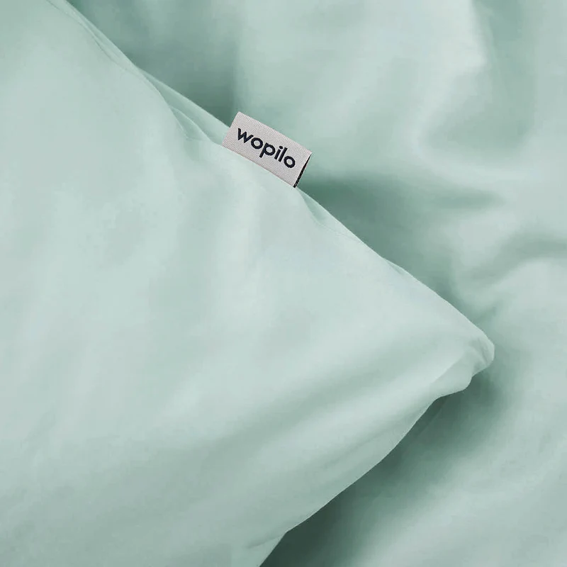 La housse de couette en satin de coton bio