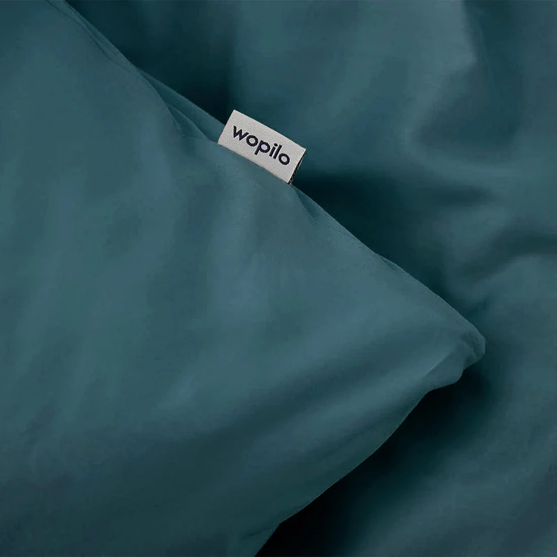 La housse de couette en satin de coton bio