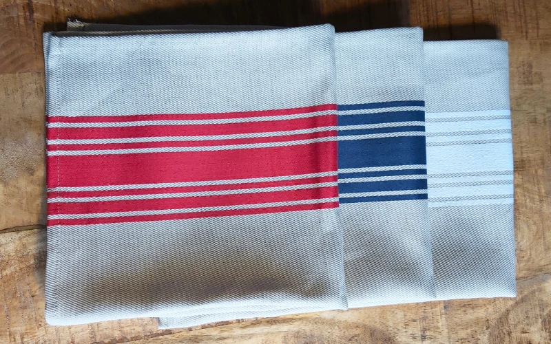 SERVIETTE "METIS" - Rayures blanches