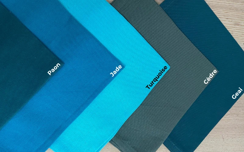 SERVIETTES UNIES COLORIS MER