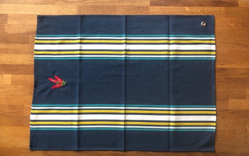 TORCHON "NUIT" - Broderie Piment