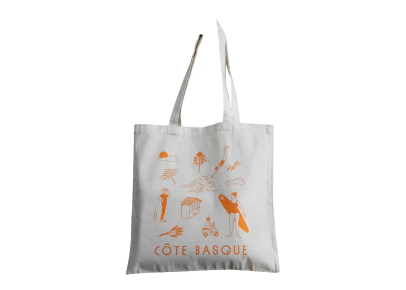 TOTE BAG - Côte Basque Jaune Orangé