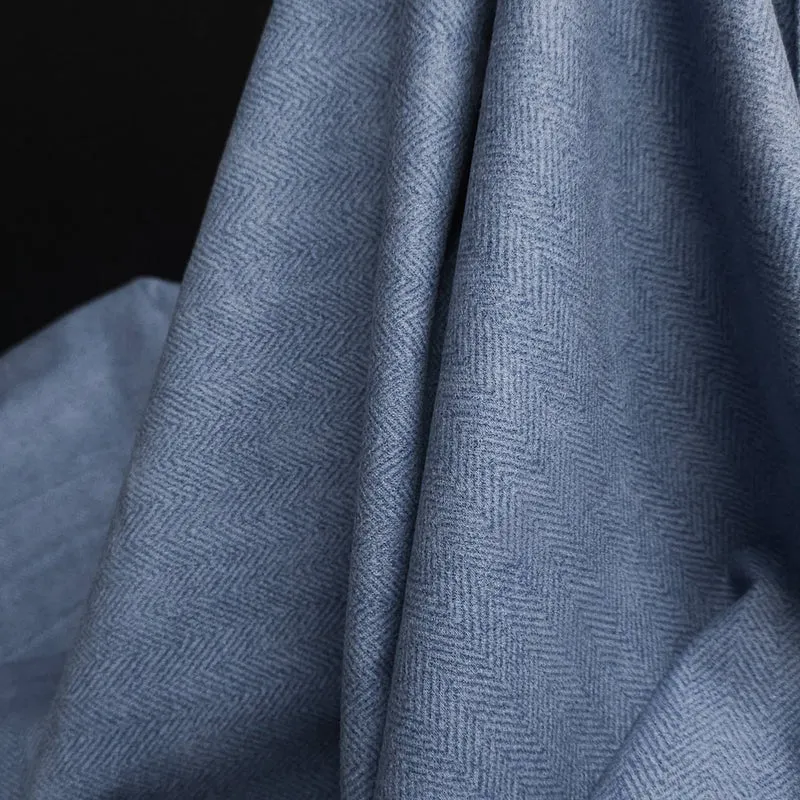 Flanelle Woolies | Par Maywood Studio | Motif chevrons | Bleu poudré
